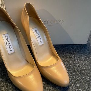 Jimmy Choo Victoria Heels. Nude. Size 39